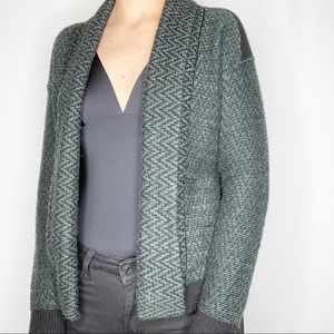 CABI | Fireside Cardigan Green Black Sweater XS
